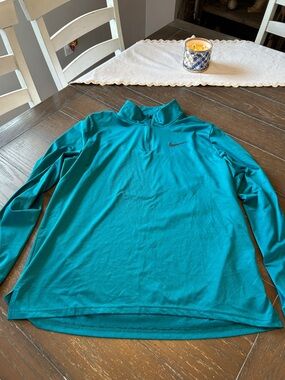 Men’s Nike Large Teal/Blue Quarter-Zip Athletic Pullover